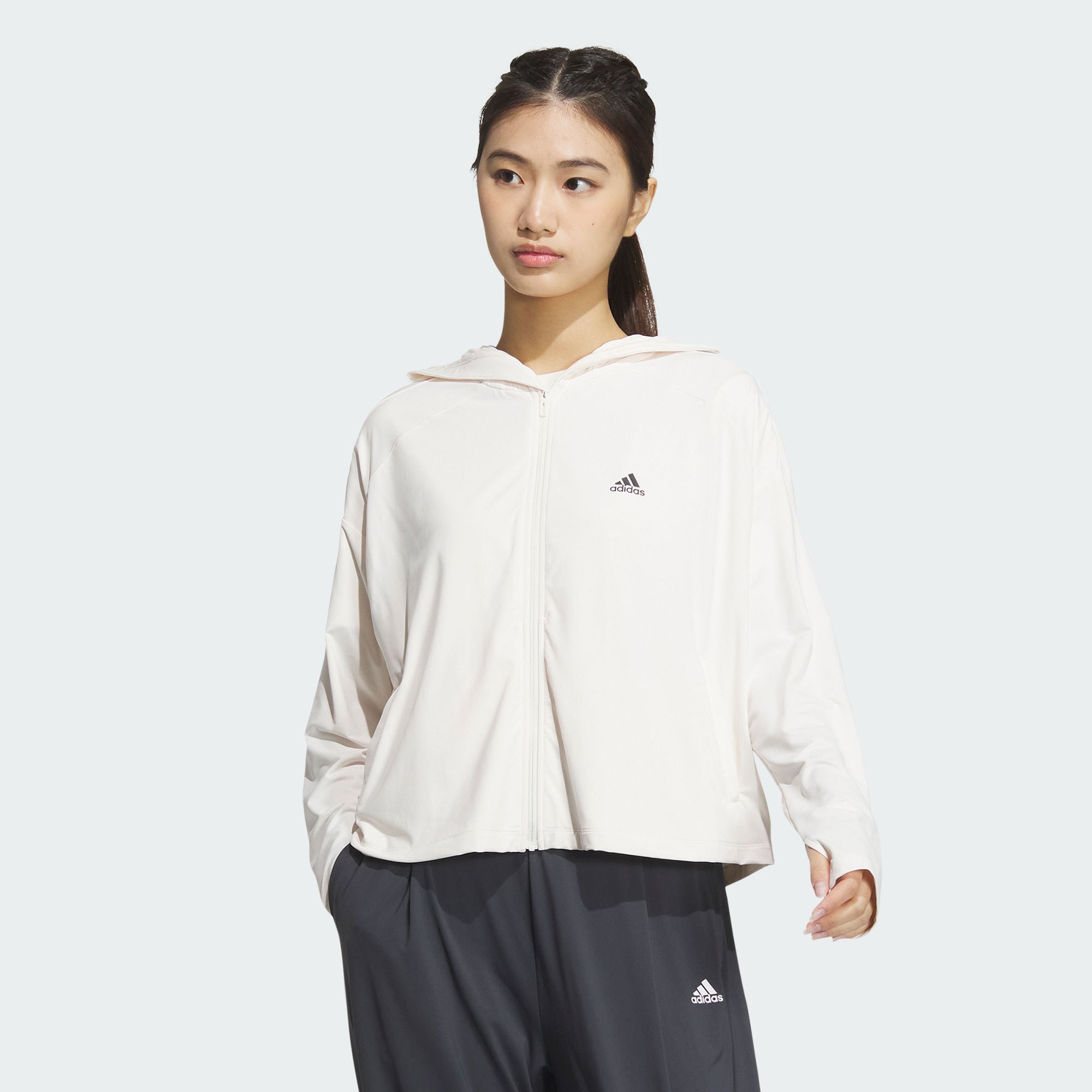 Женская куртка adidas KNIT UPF JACKET розовая