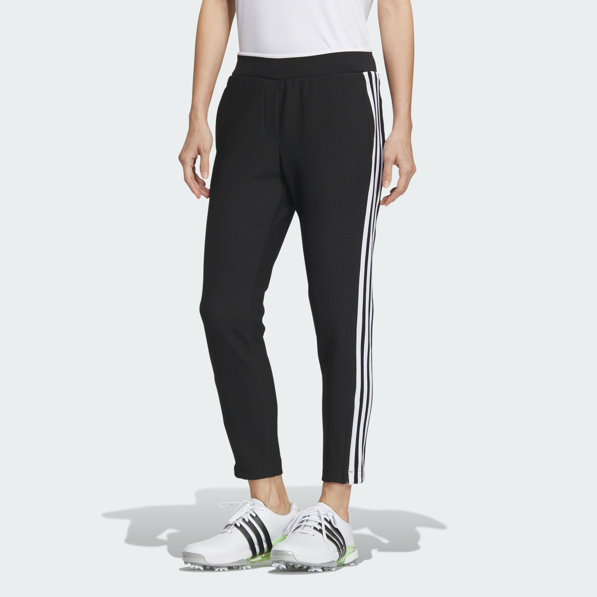 Женские брюки adidas AEROREADY 3-STRIPES SLIM 7/8 PANTS черные