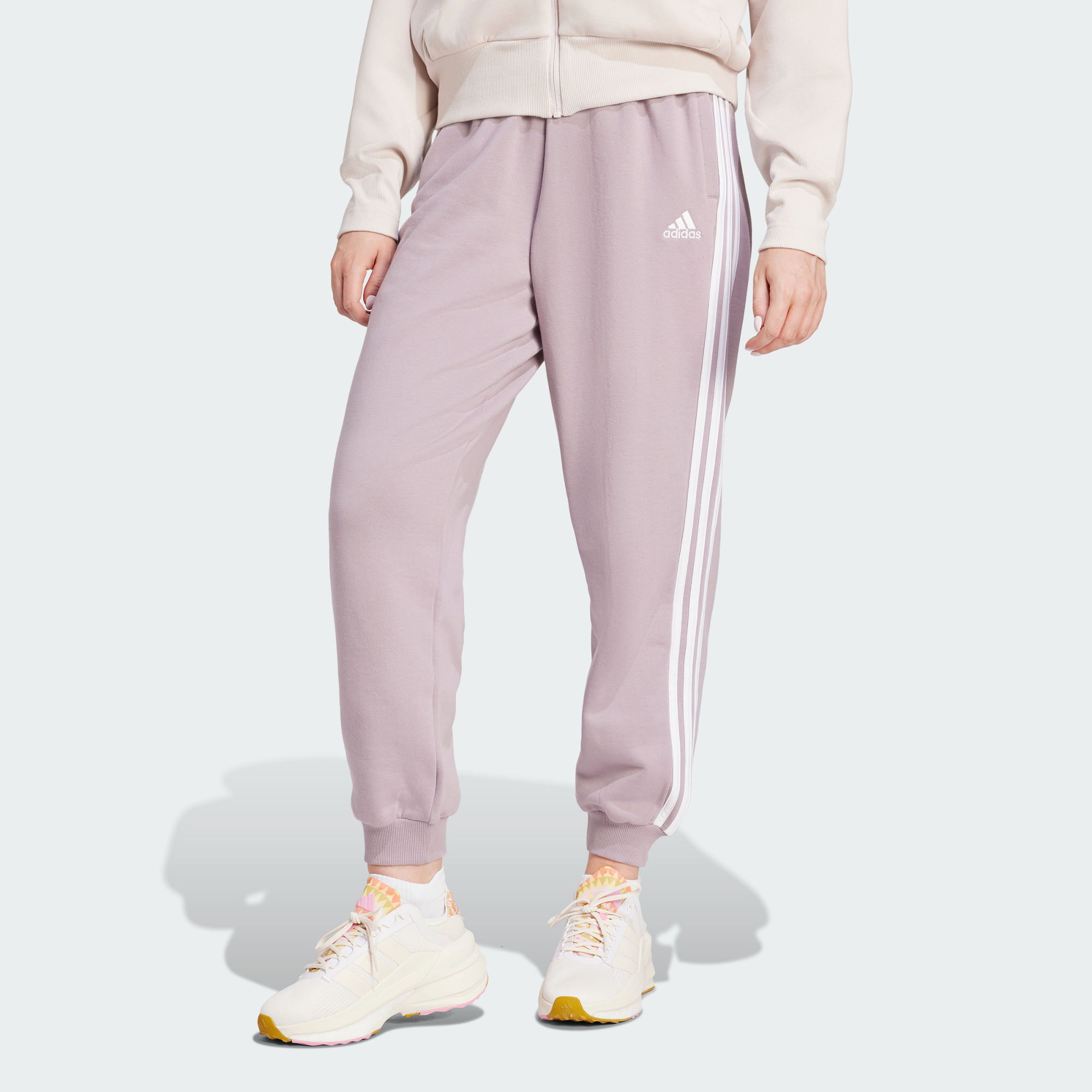 Женские брюки adidas ESSENTIALS LOOSE-FIT PANTS фиолетовые