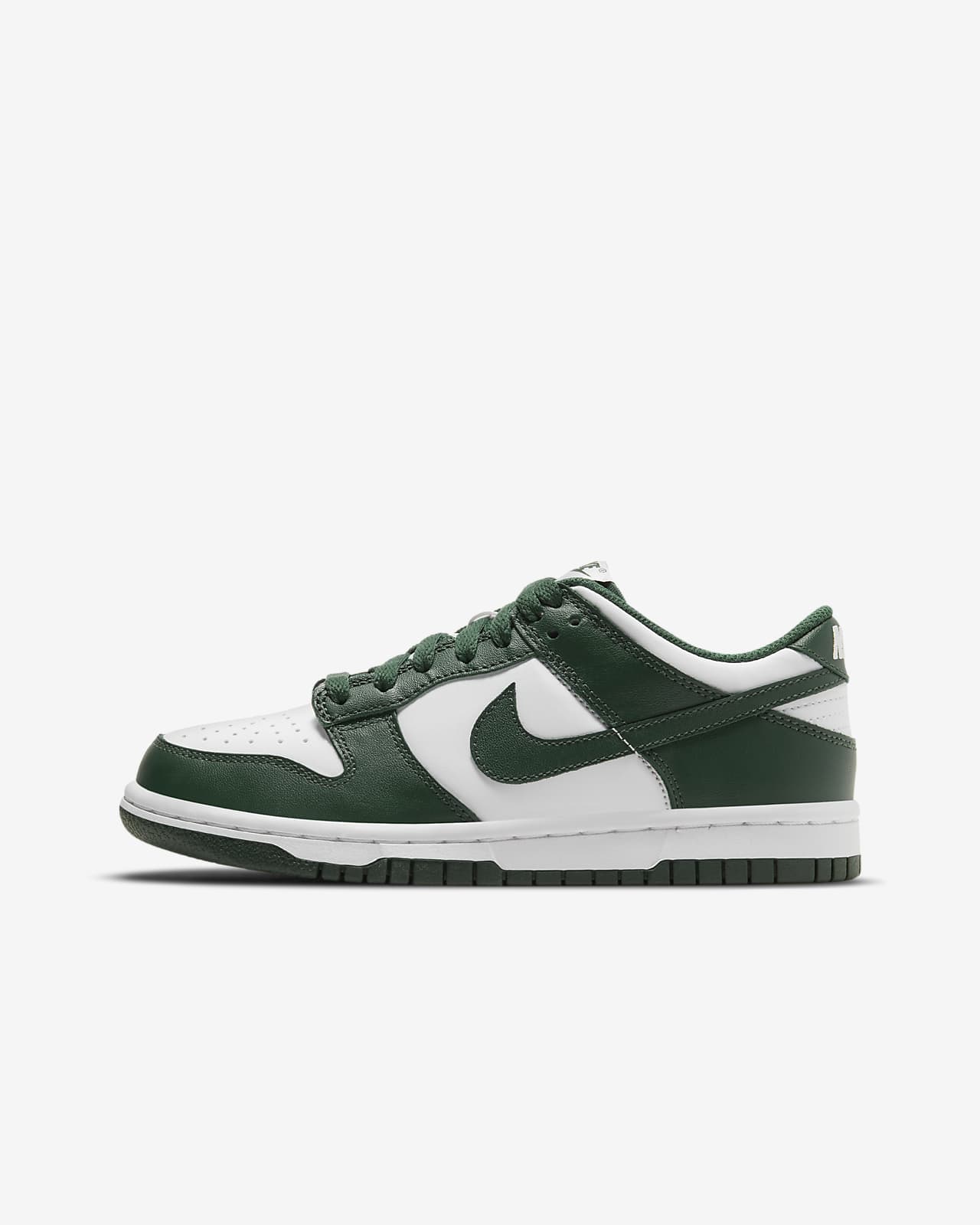 Детские кроссовки Nike Dunk Low (GS) зеленые