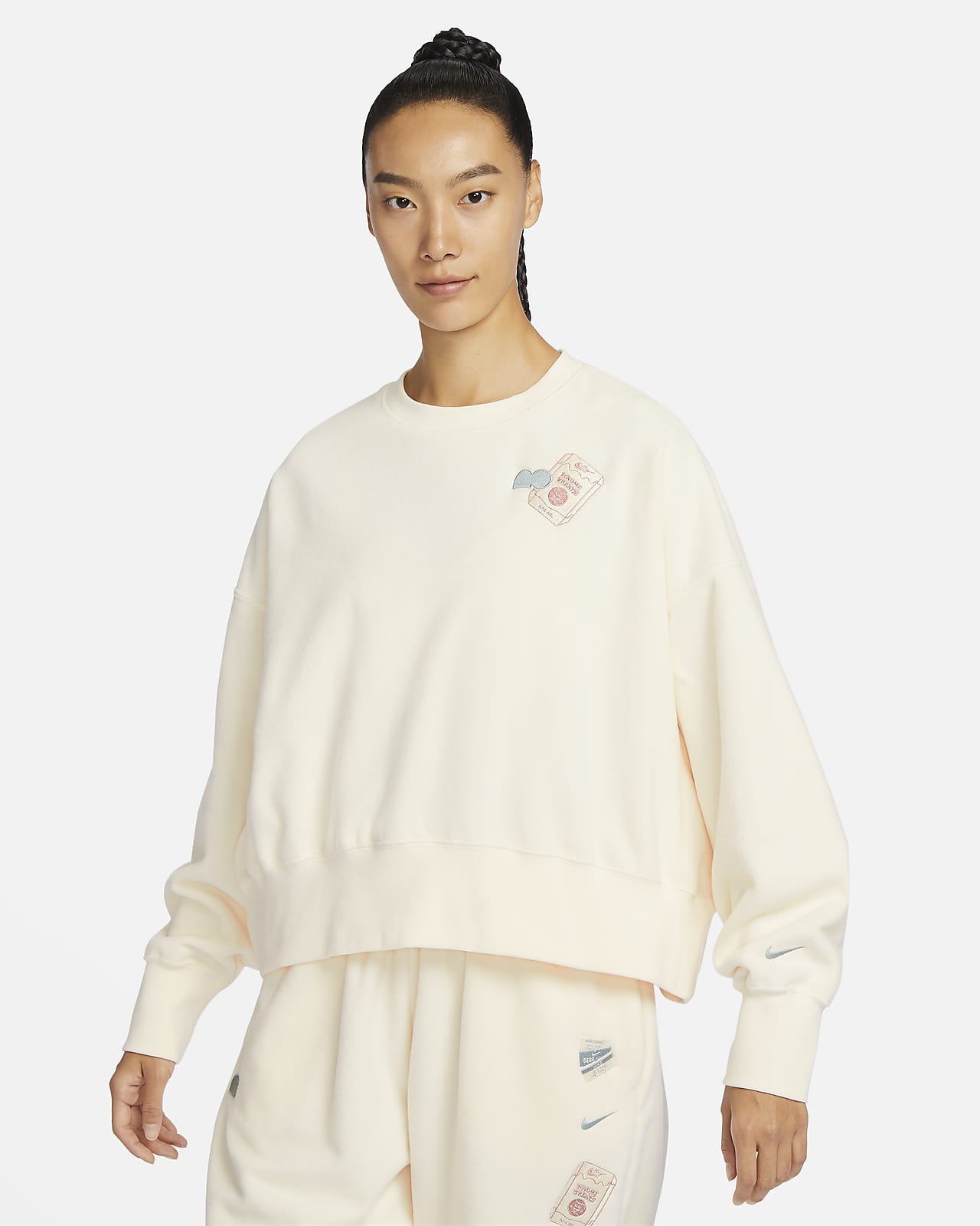 Женский свитшот nike Naomi Osaka Phoenix Fleece белый