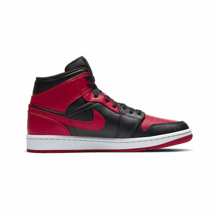 Кроссовки Nike Air Jordan 1 Mid Banned (2020) красные