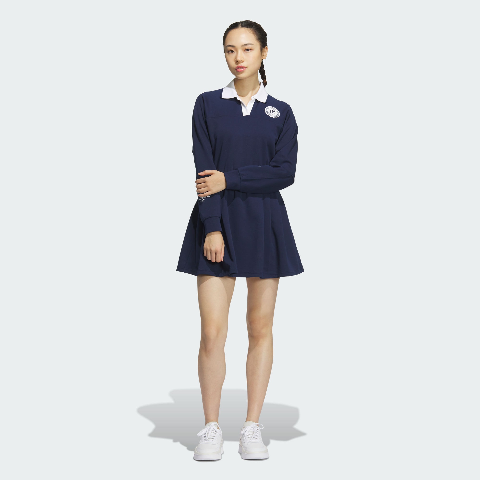 Женский свитшот adidas VERBIAGE LONG SLEEVE DRESS синий