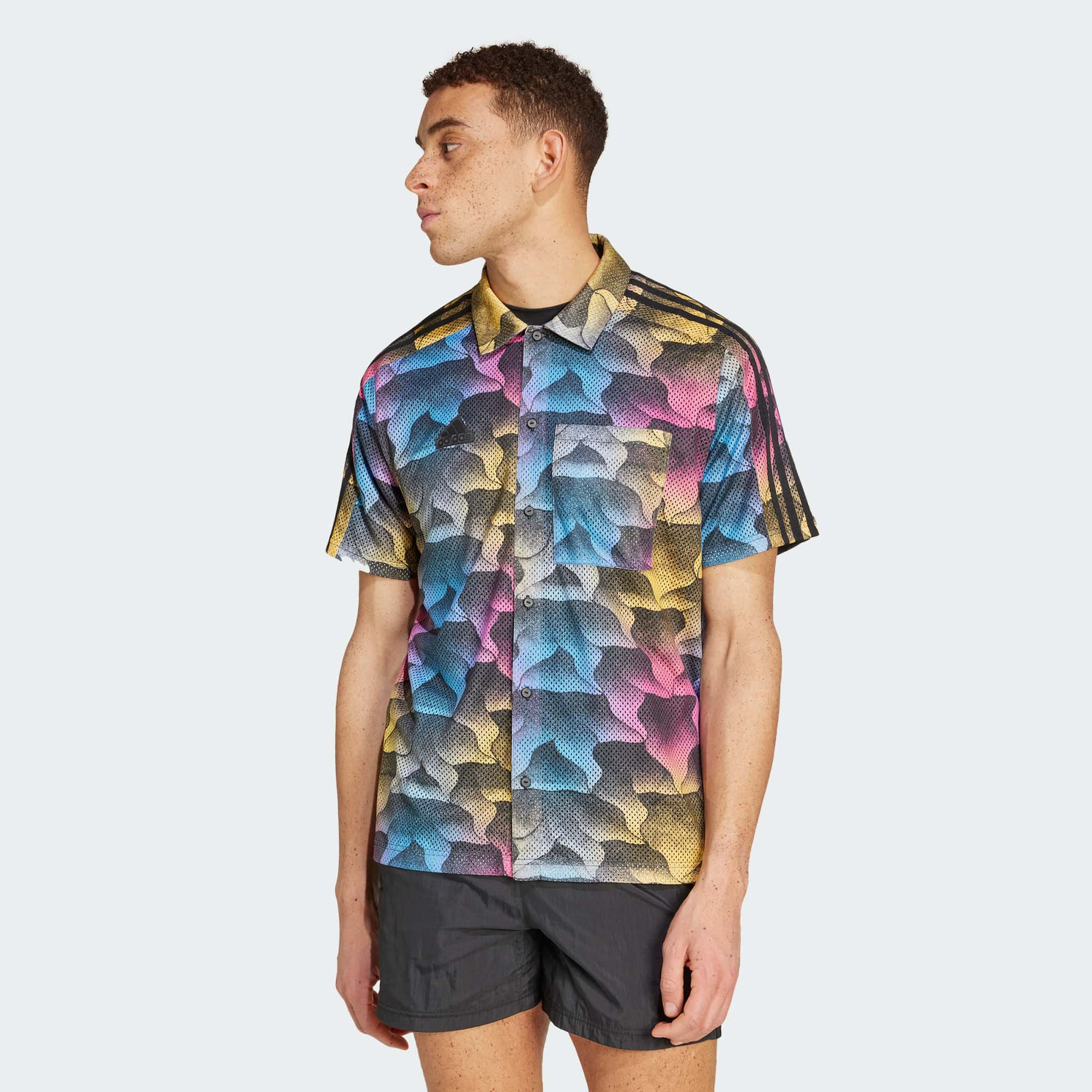 Мужская рубашка adidas TIRO ALLOVER PRINT MESH RESORT