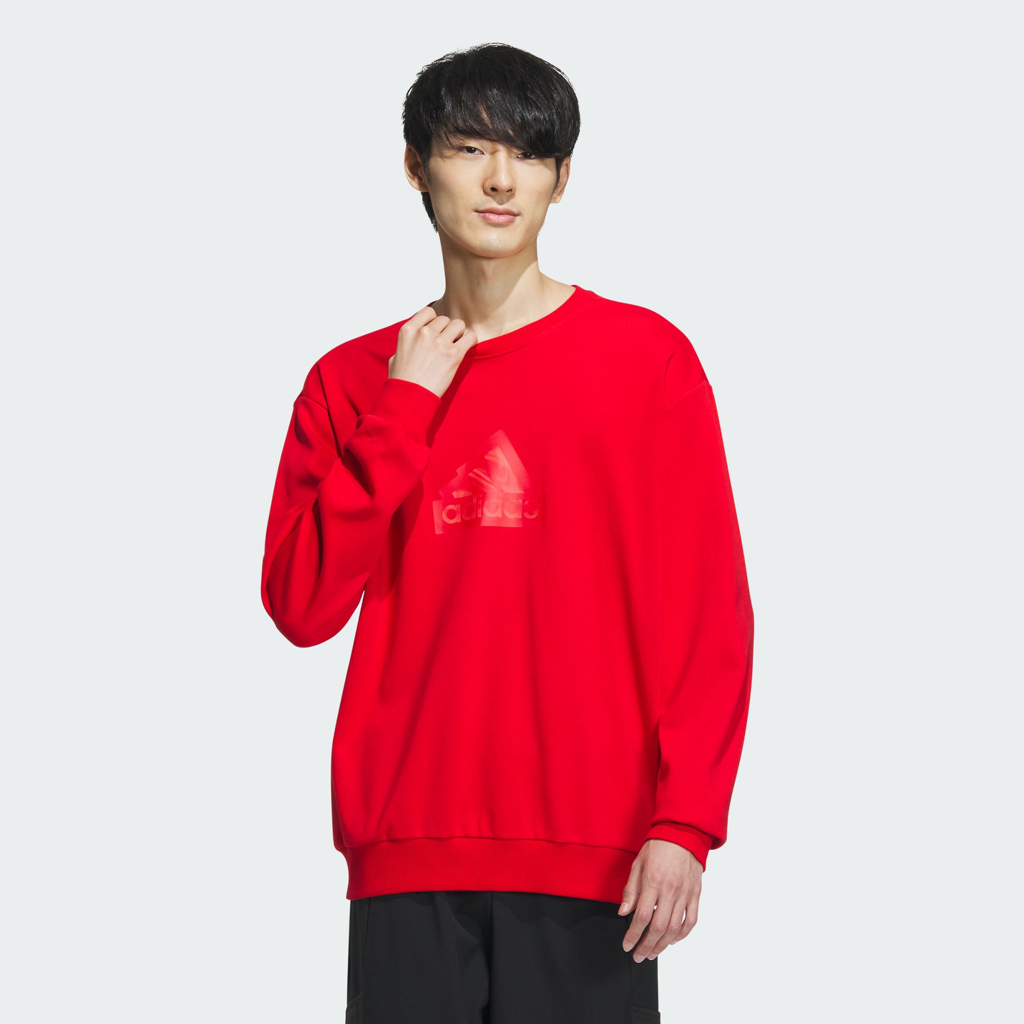 Мужской свитшот adidas GRAPHIC CREW SWEATSHIRT красный