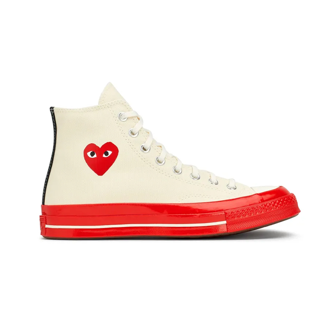 Кеды Converse x Comme des Garçons PLAY Chuck 70 бежевые