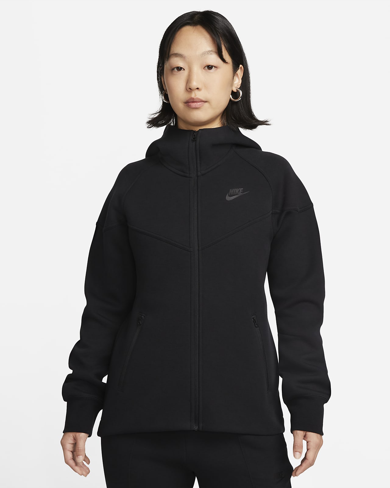 Женская толстовка Nike Sportswear Tech Fleece Windrunner черная