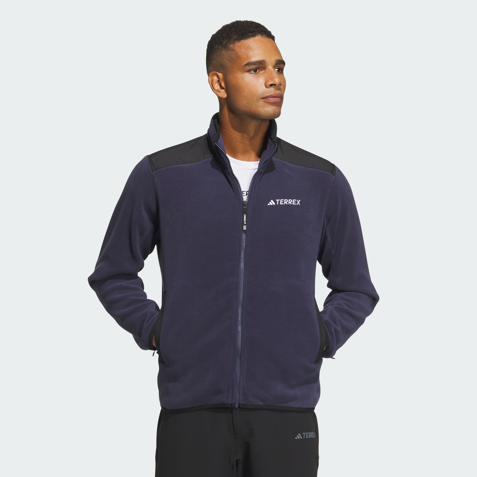 Мужская куртка adidas FULL-ZIP POLAR FLEECE JACKET зеленая