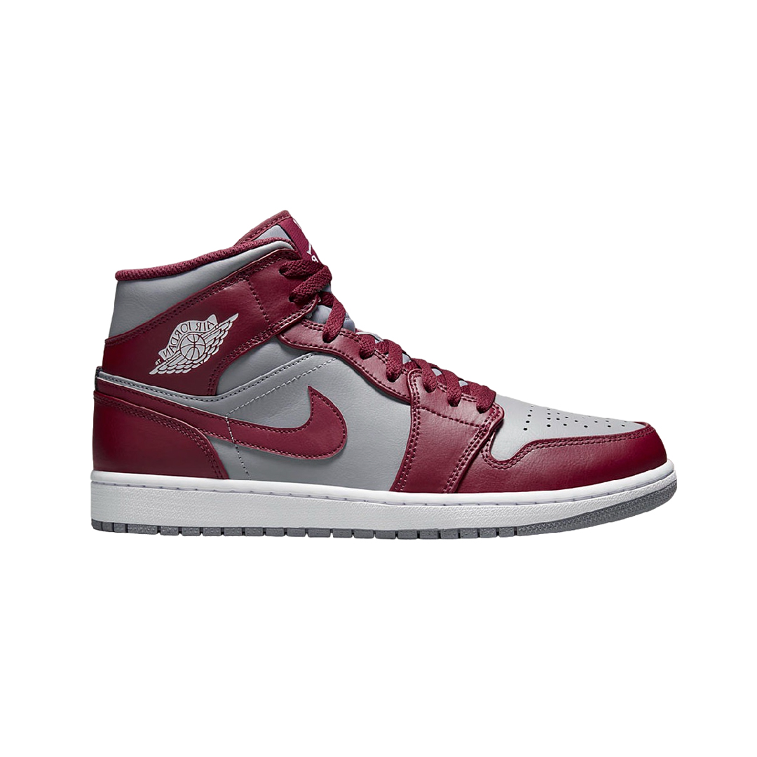 Кроссовки Nike Air Jordan 1 Mid Cherrywood Red красные