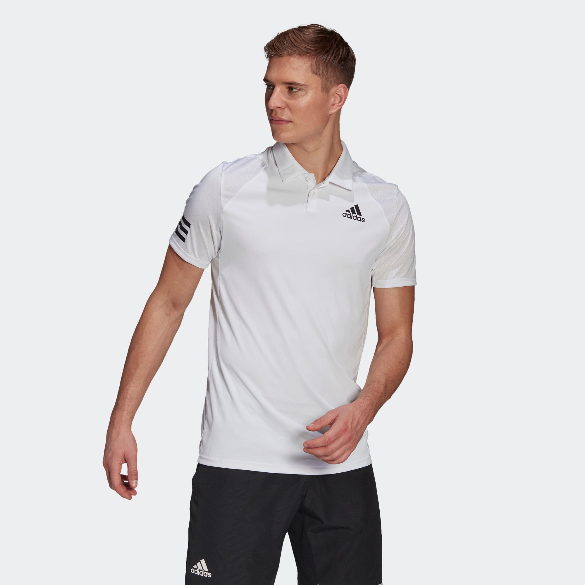 Мужская футболка adidas TENNIS CLUB POLO SHIRT черно-белая