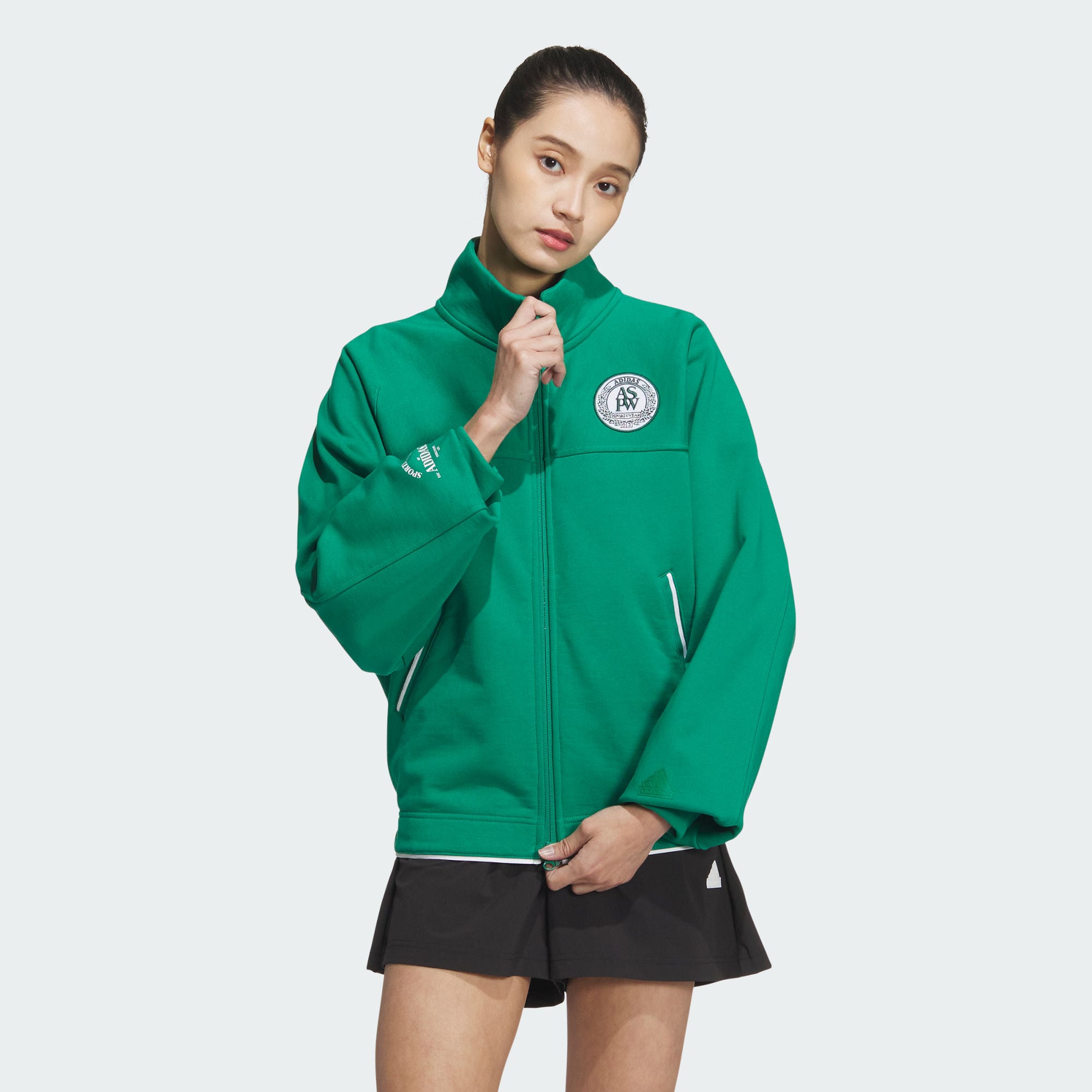 Женская куртка  adidas W VERBIAGE JKT1 зеленая