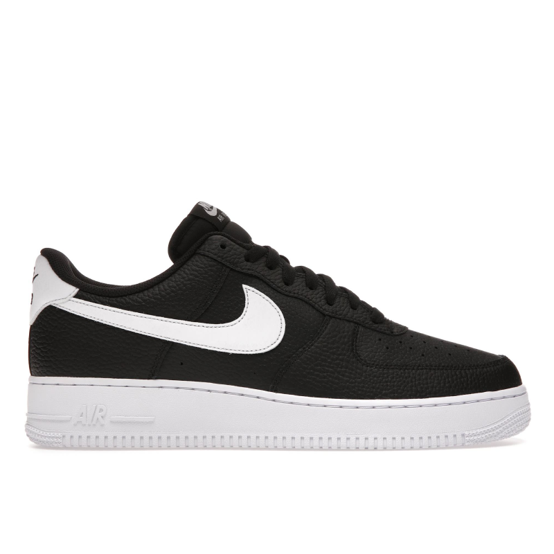 Кроссовки Nike Air Force 1 ’07 Black White Pebbled Leather