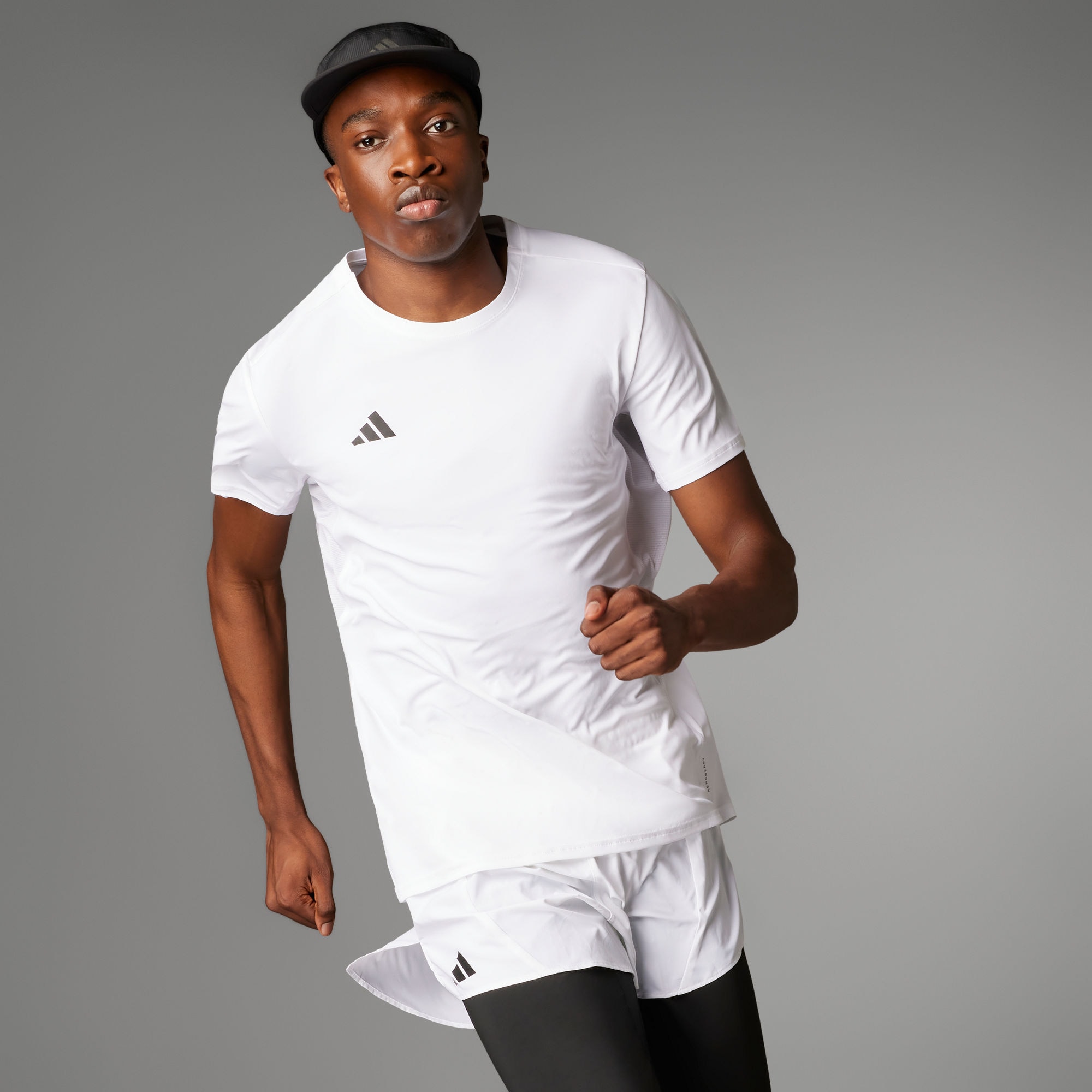 Мужская футболка adidas ADIZERO ESSENTIALS RUNNING TEE белая