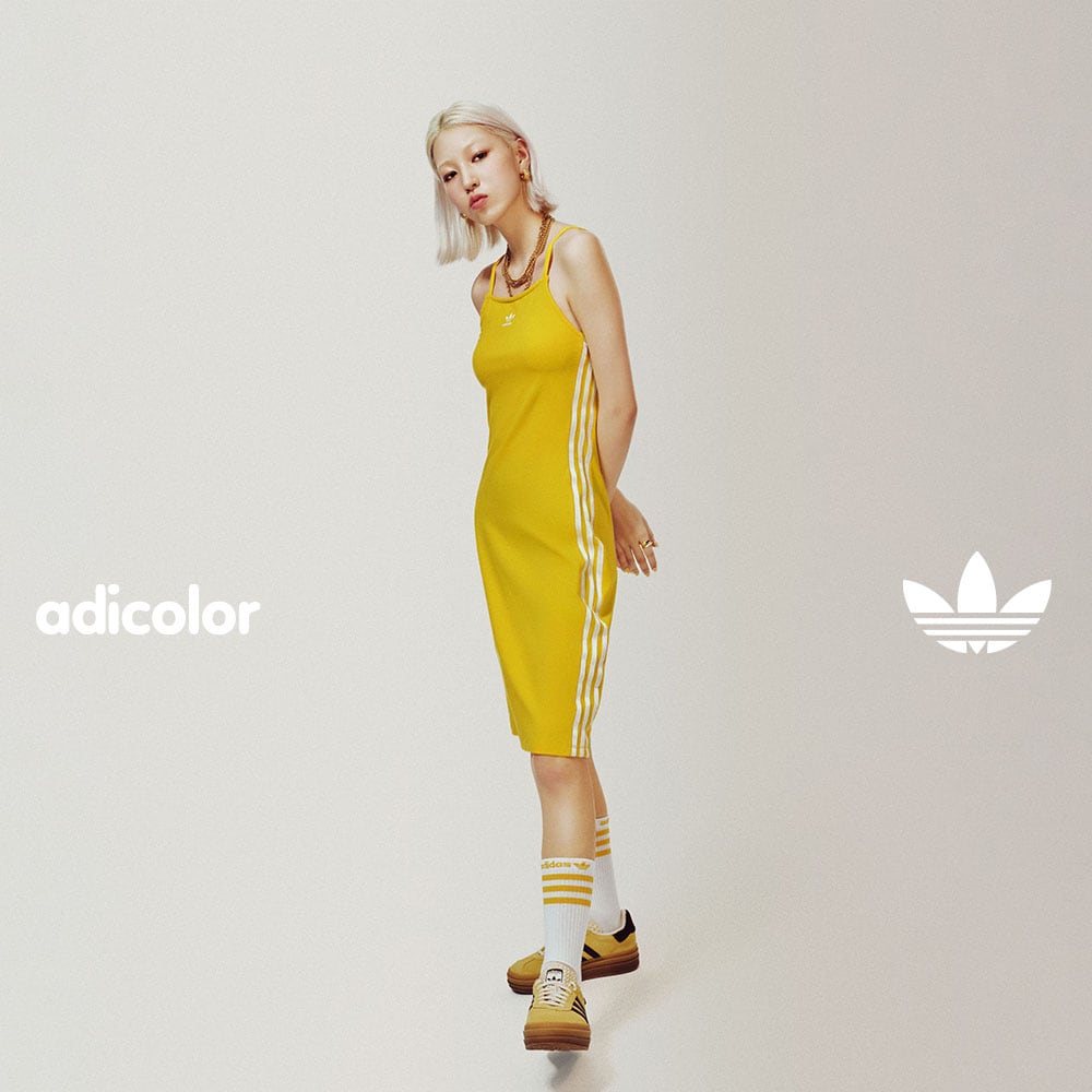 Женское платье  adidas ADICOLOR 3-STRIPES MINI DRESS IR8124