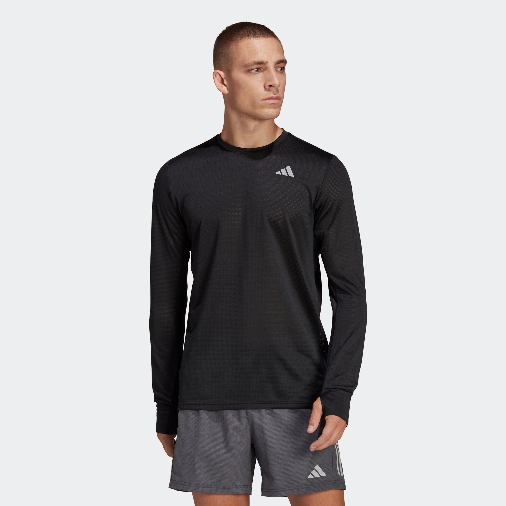 Мужская футболка adidas OWN THE RUN LONG SLEEVE TEE черная