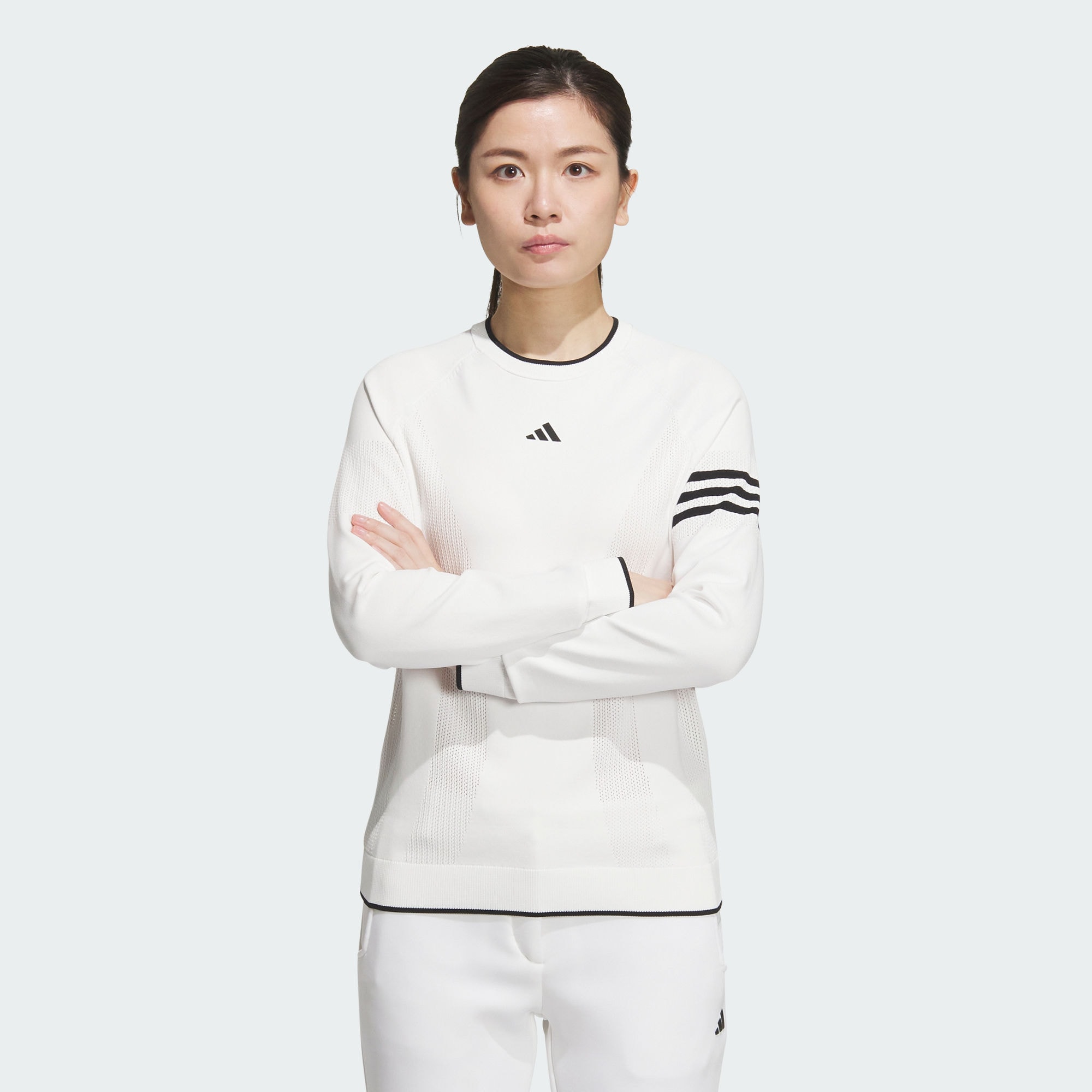 Женский свитшот adidas LONG SLEEVE PULLOVER SWEATER белый