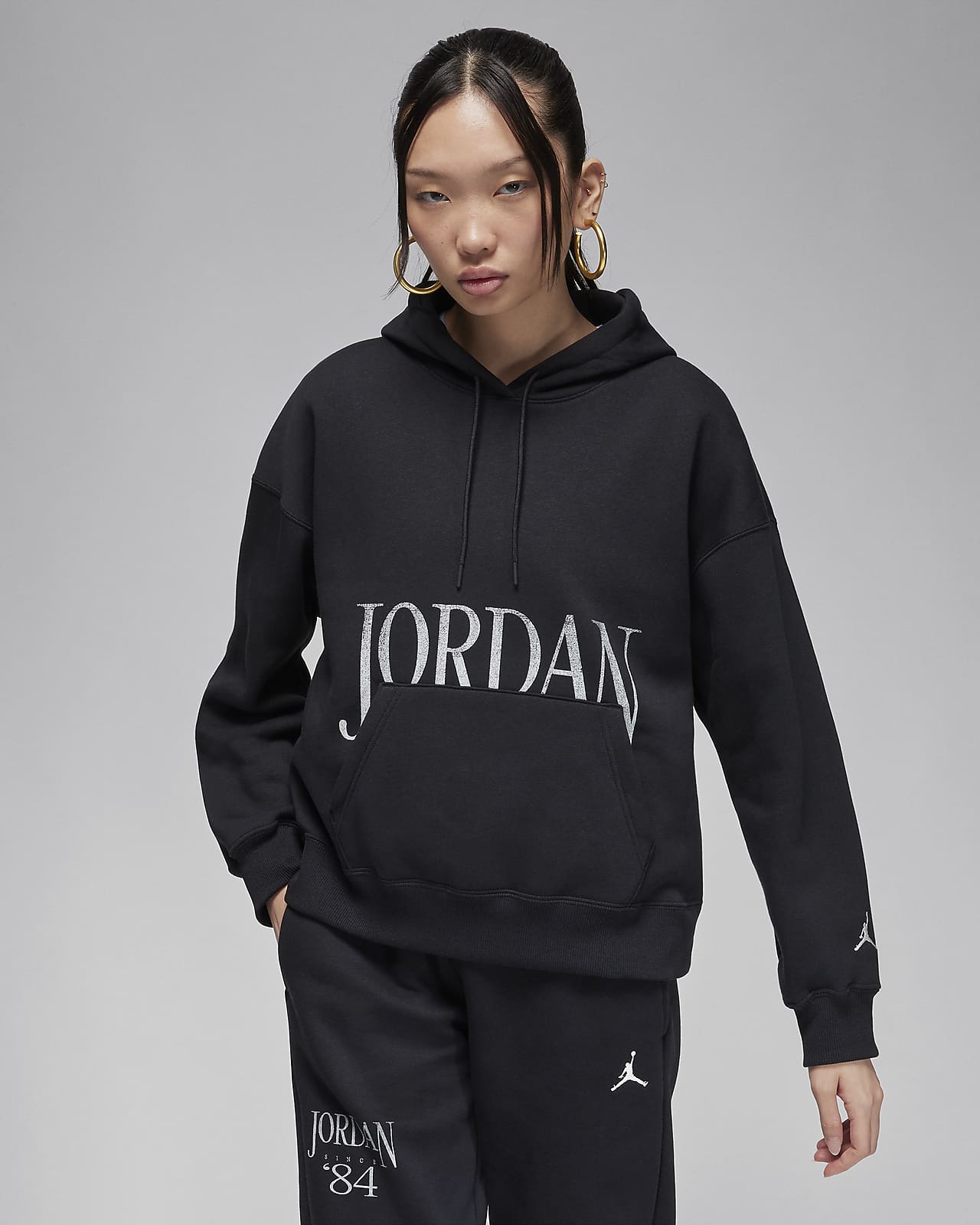 Женская толстовка nike Jordan Brooklyn Fleece черная