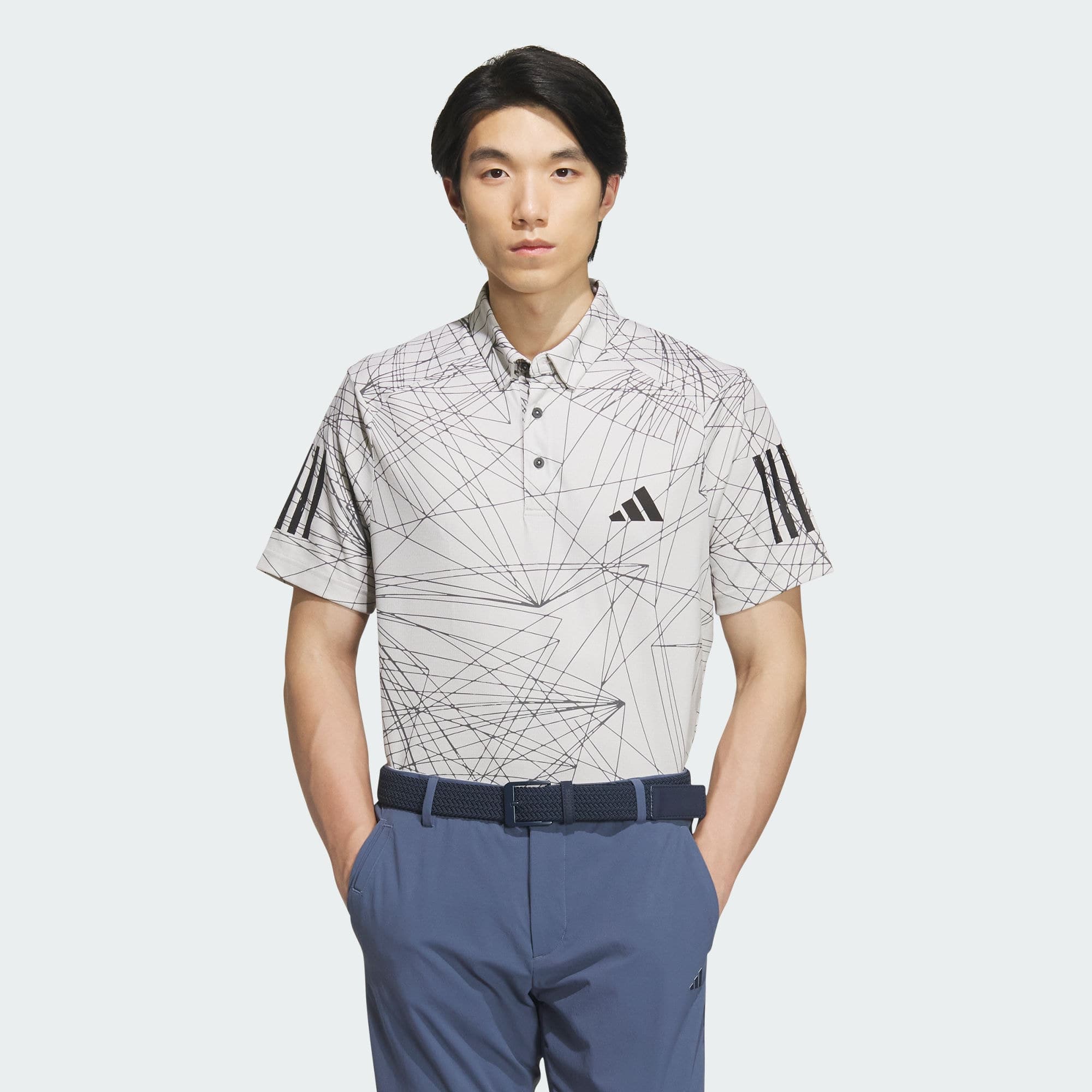 Мужская футболка adidas SHORT SLEEVE POLO SHIRT белая