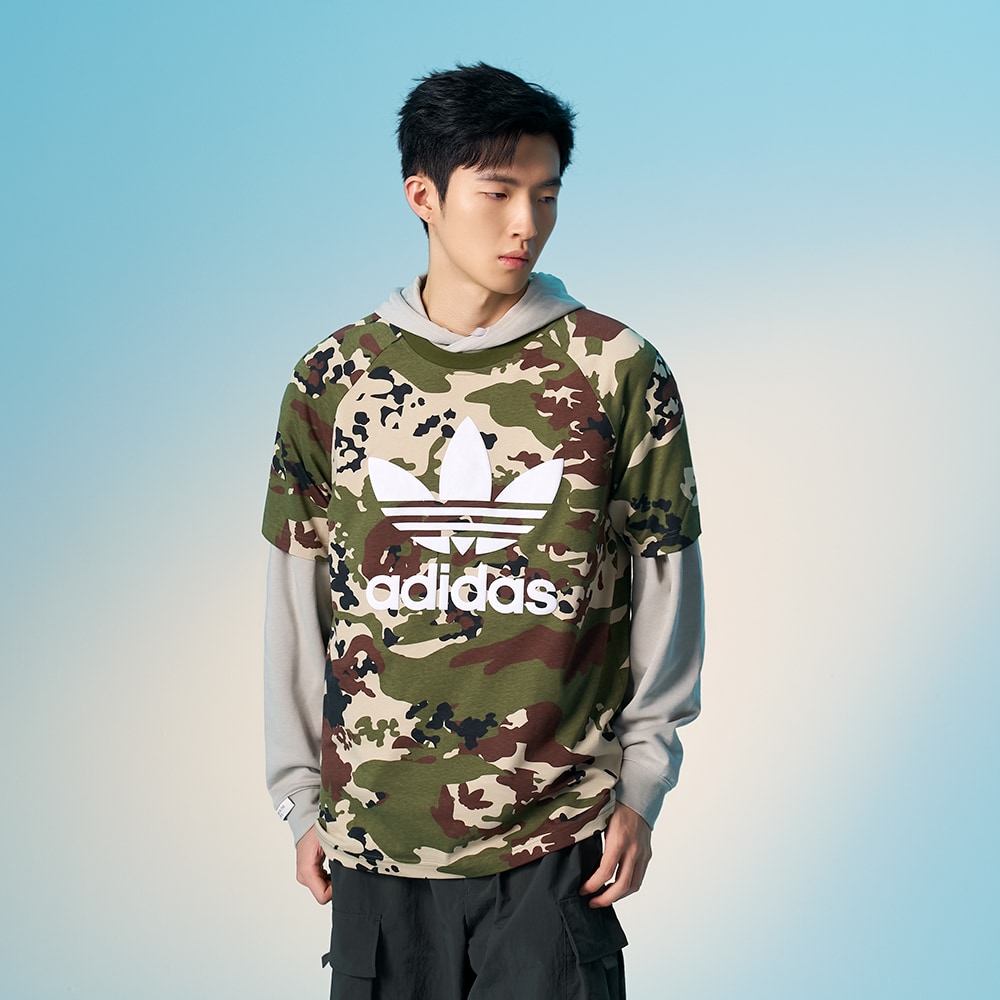 Мужская футболка adidas CAMO TREFOIL TEE IS0215