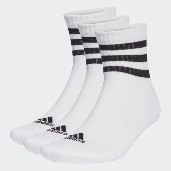 носки 3-Stripes Cushioned Sportswear Mid-Cut Socks 3 Pairs ( Белые )