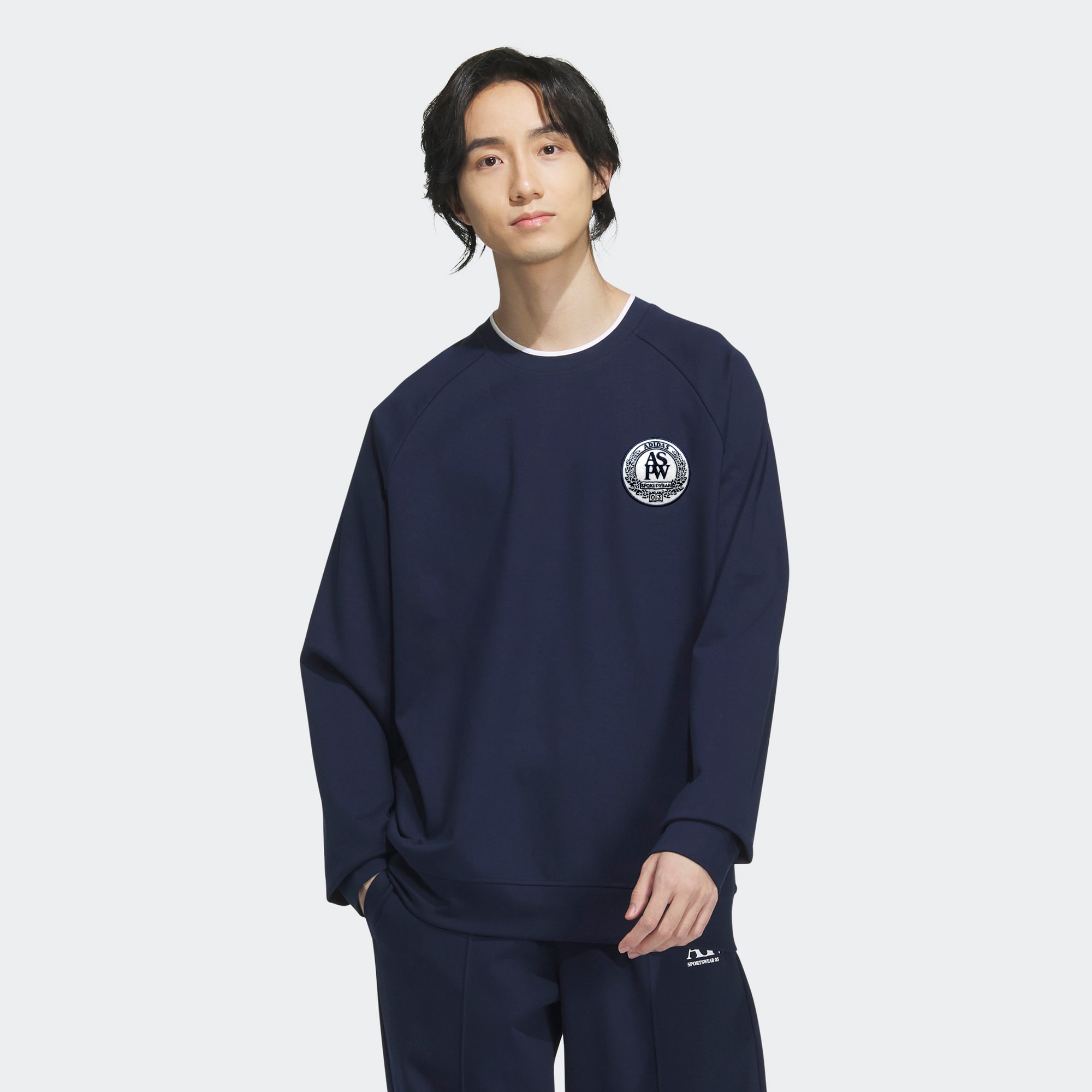 Мужской свитшот adidas VERBIAGE DOUBLEKNIT SWEATSHIRT синий