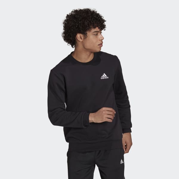 Мужской свитшот adidas Essentials Fleece Sweatshirt (Черный)