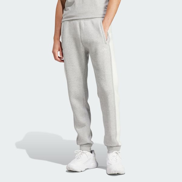 Мужские брюки adidas Trefoil Essentials+ Reverse Material Sweat Pants (Серые)