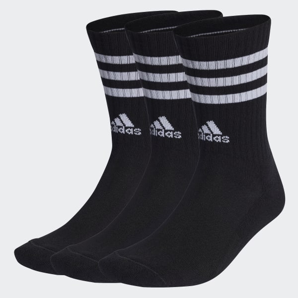 носки 3-Stripes Cushioned Crew Socks 3 Pairs ( Черные )