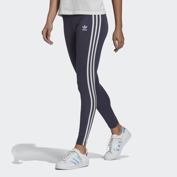 Женские тайтсы adidas ADICOLOR CLASSICS 3-STRIPES TIGHTS (Синие)