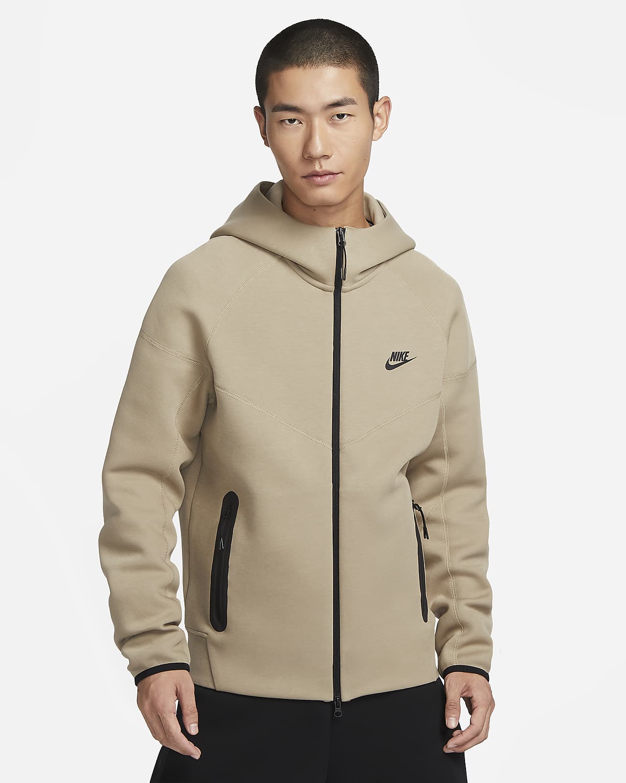 Мужская толстовка Nike Sportswear Tech Fleece Windrunner черная