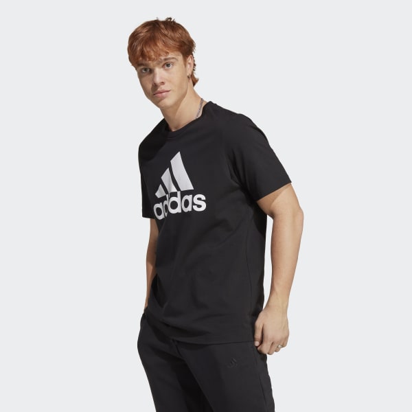 Мужская футболка adidas Essentials Single Jersey Big Logo Tee (Черная)