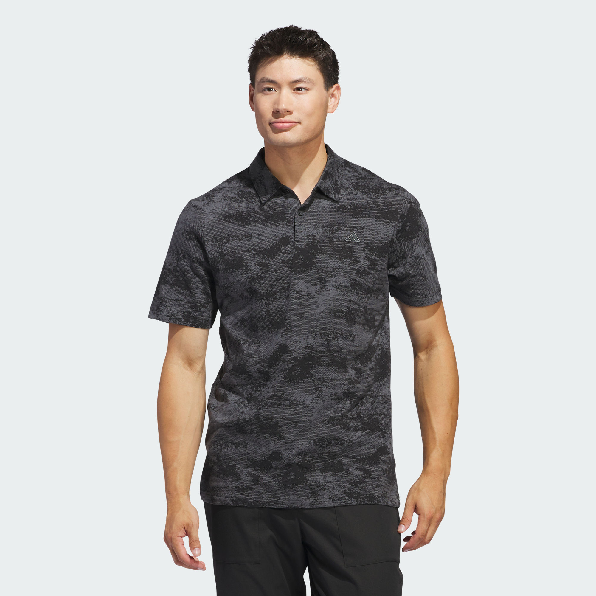 Мужская футболка adidas GO-TO PRINTED MESH POLO SHIRT черная