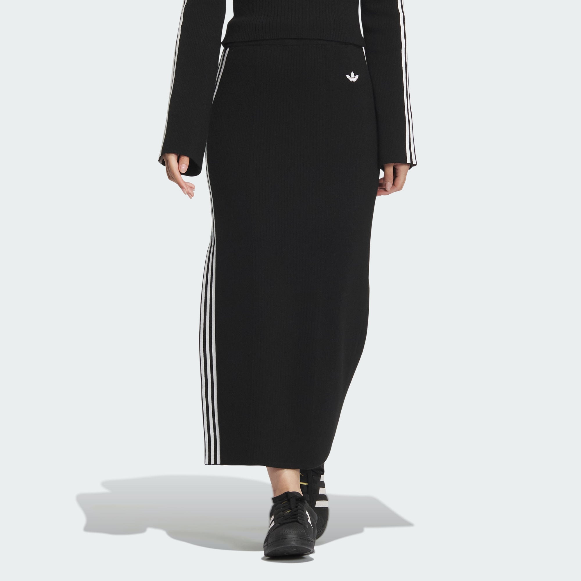 Женская юбка adidas PREMIUM KNIT SKIRT черно-белая