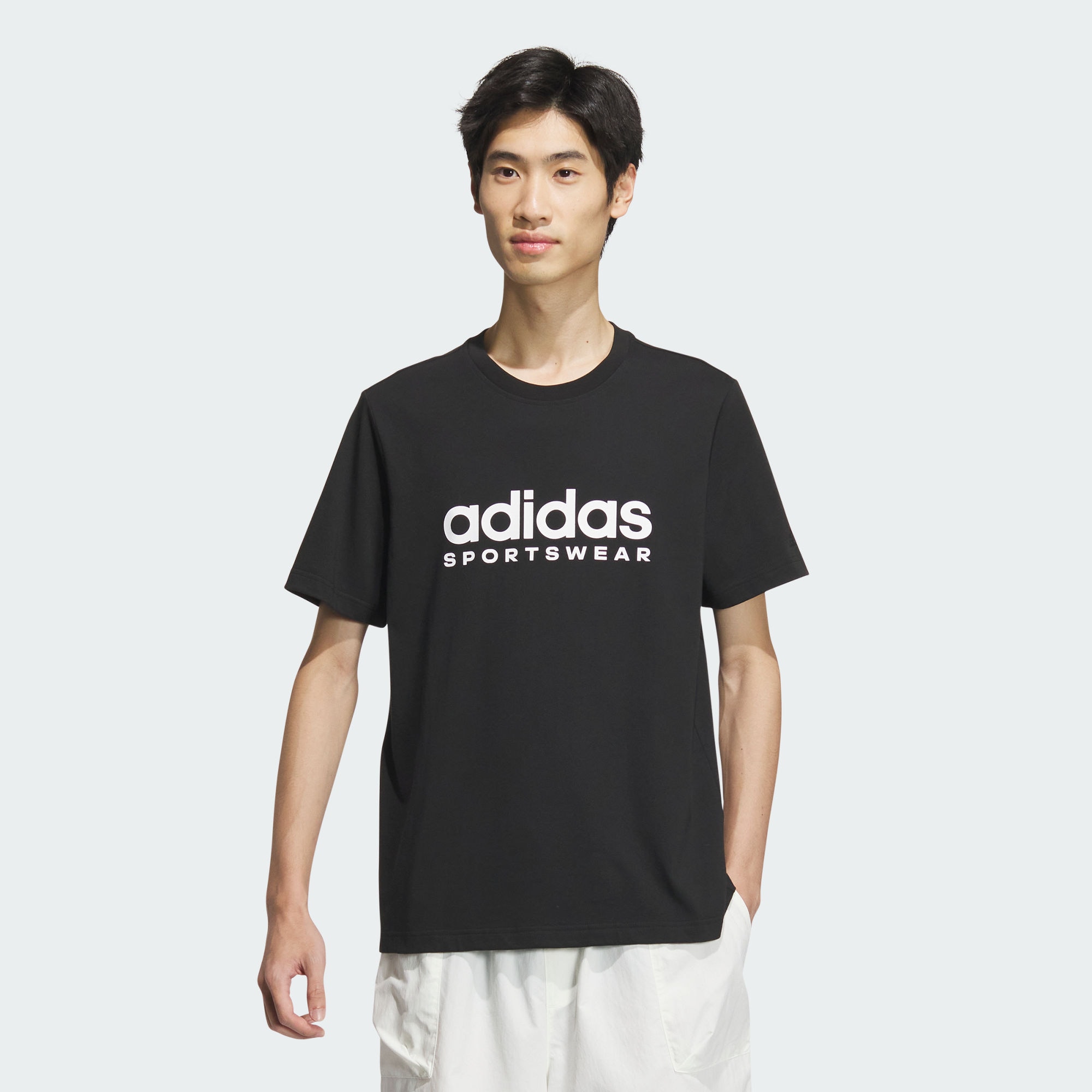 Футболка adidas BIG LINEAR LOGO TEE черная