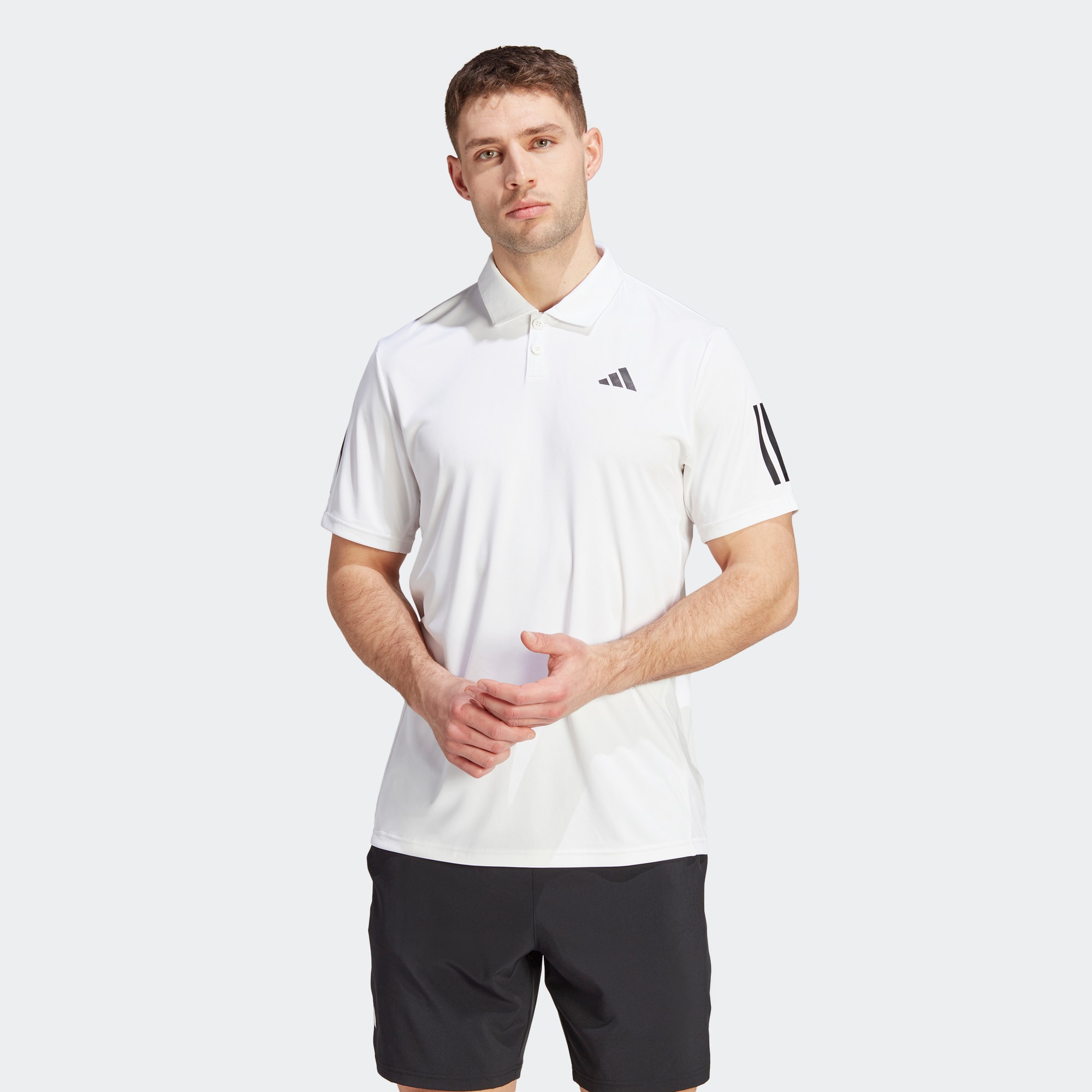 Мужская футболка adidas CLUB SMU3S POLO белая