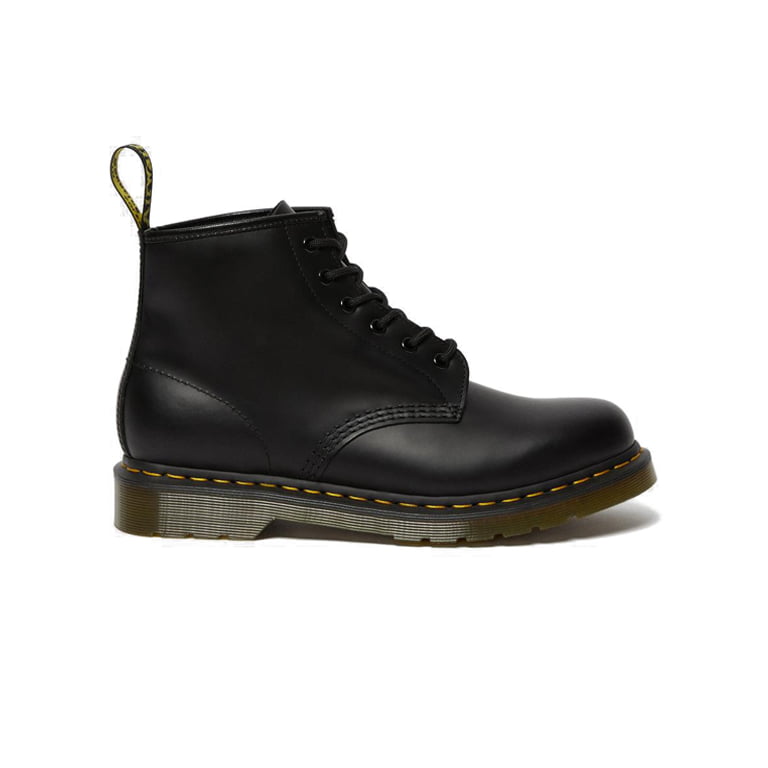 Женские ботинки Dr Martens 101 BLACK SMOOTH YELLOW STITCH