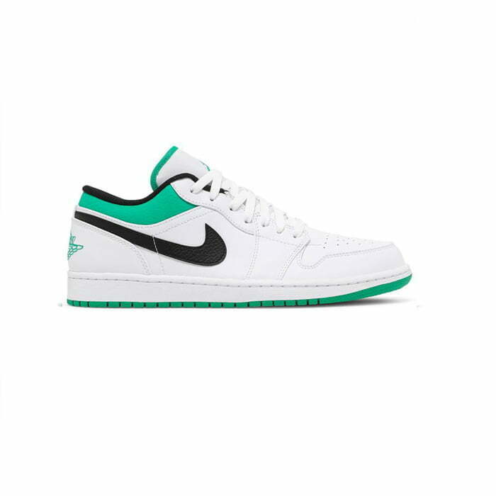 Кроссовки Nike Air Jordan 1 Low White Lucky Green Black