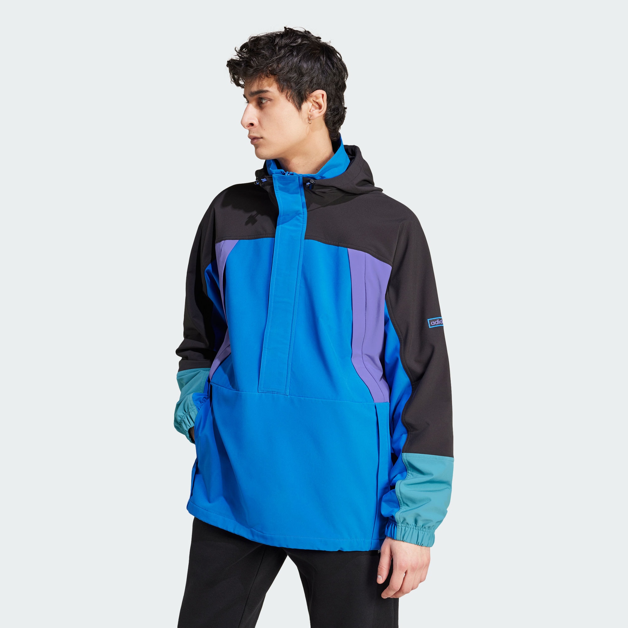 Мужская куртка  adidas COLORBLOCK ANORAK синяя