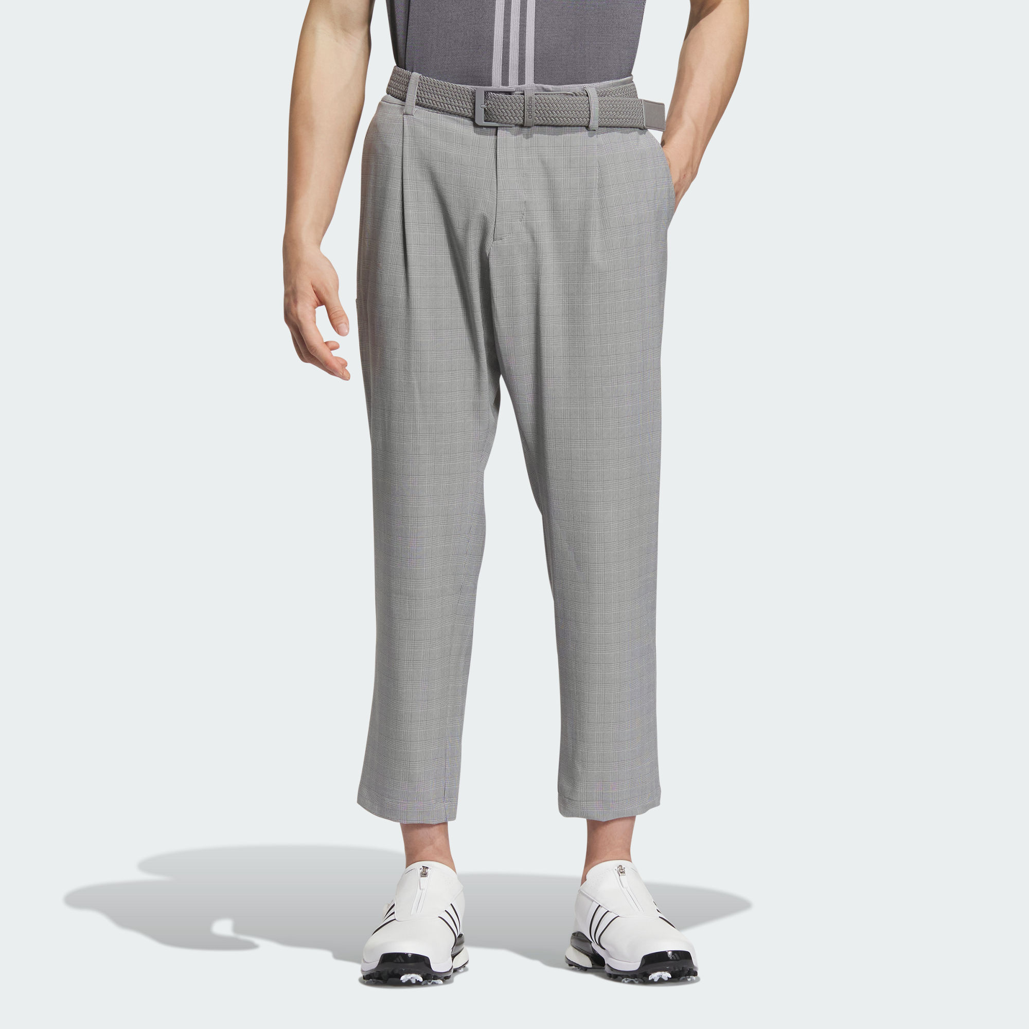 Мужские брюки adidas CHECKED PATTERN ANKLE PANTS черно-белые