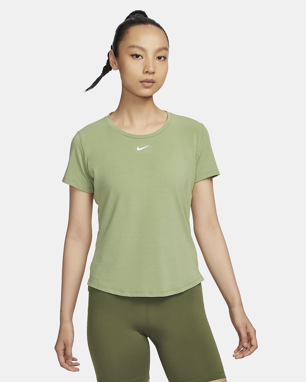 Женский топ Nike Dri-FIT One Luxe зеленый