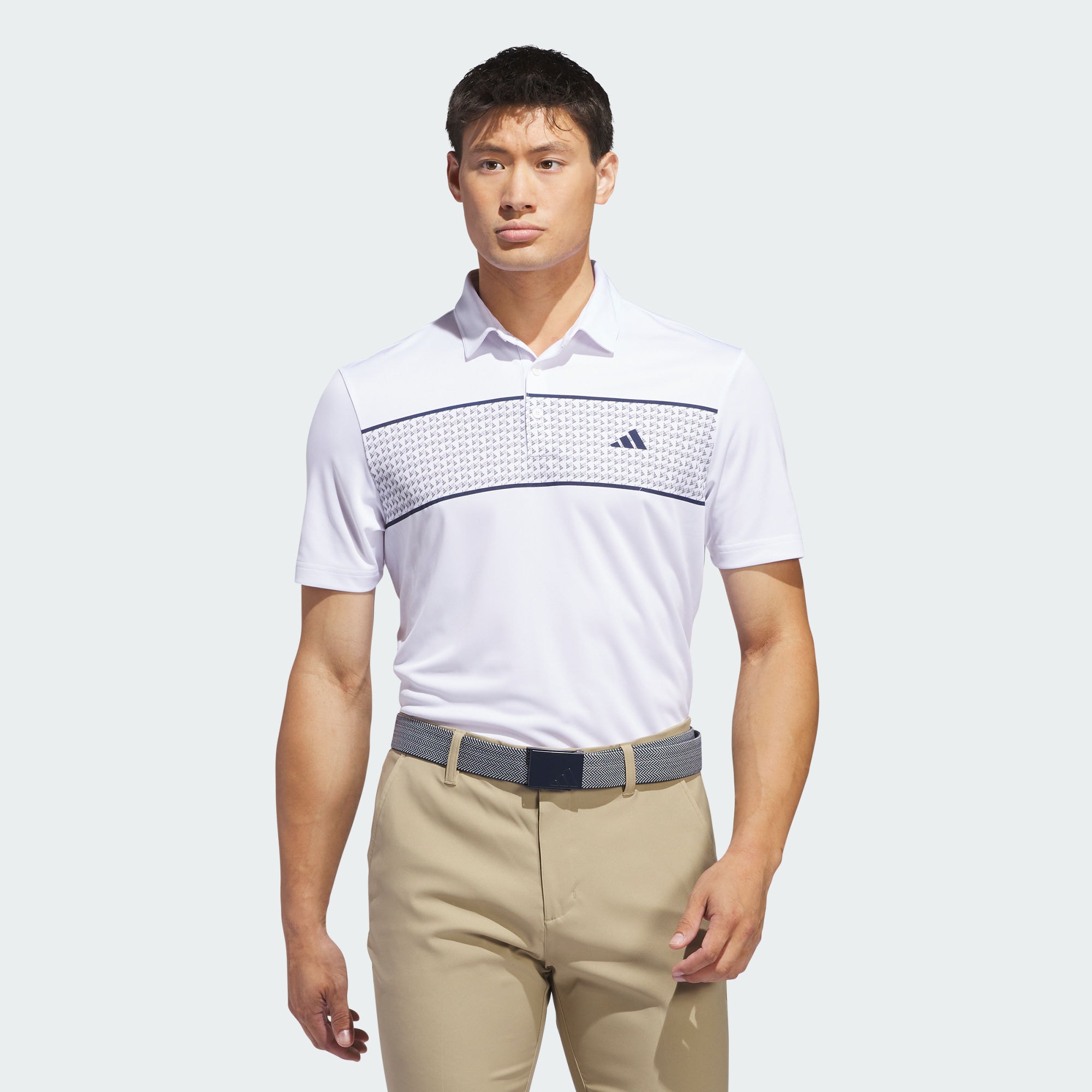 Мужская футболка adidas CHEST STRIPE POLO SHIRT белая