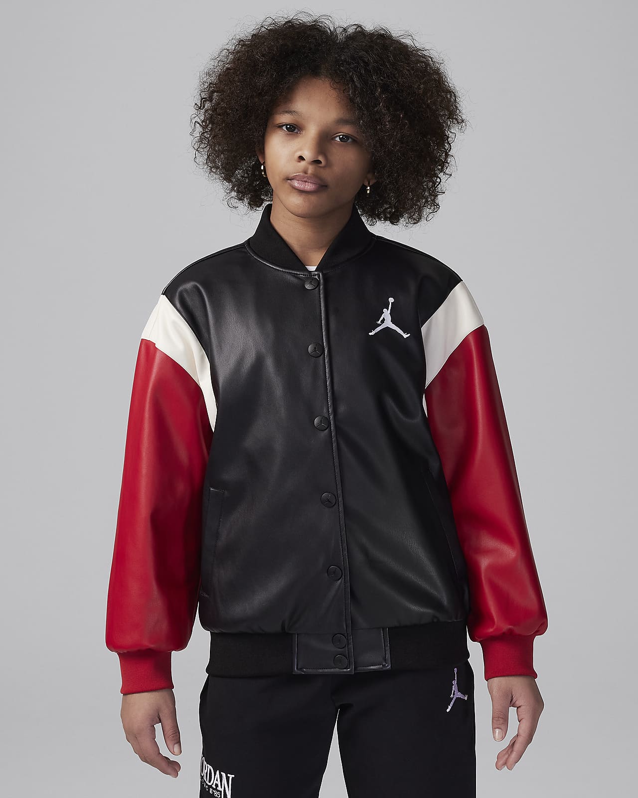 Детская куртка nike Jordan Varsity черная