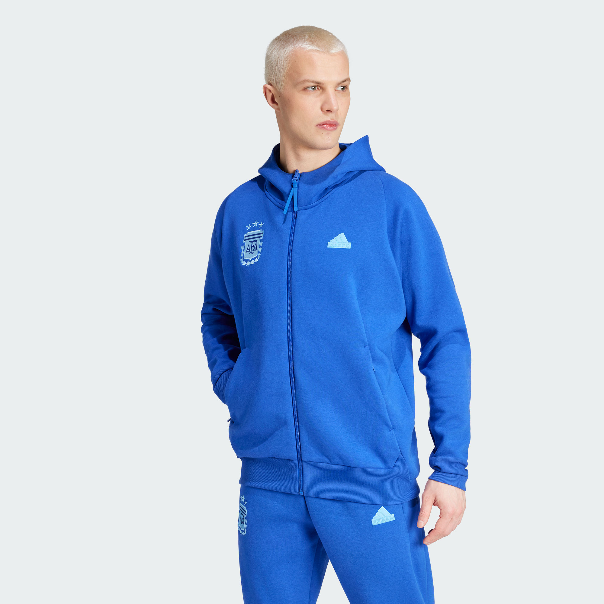 Мужское худи adidas ARGENTINA TRAVEL FULL-ZIP HOODIE