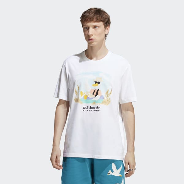 Мужская футболка adidas Adventure Graphic Tee ( Белая )