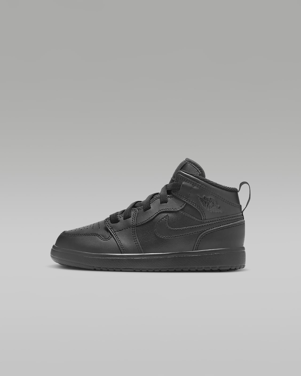 Детские кроссовки nike Jordan 1 Mid Alt (PS) черные