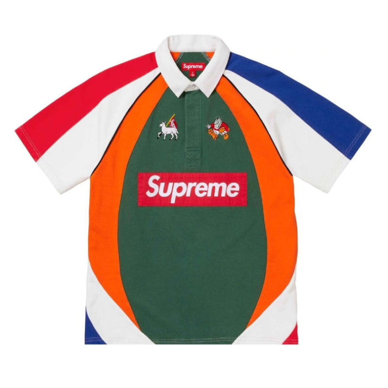 Мужское Поло Supreme SS24 Week 3 Rugby Logo Polo