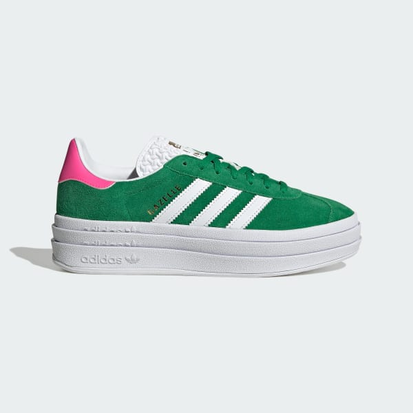 Женские кроссовки adidas Gazelle Bold Shoes (Зеленые)