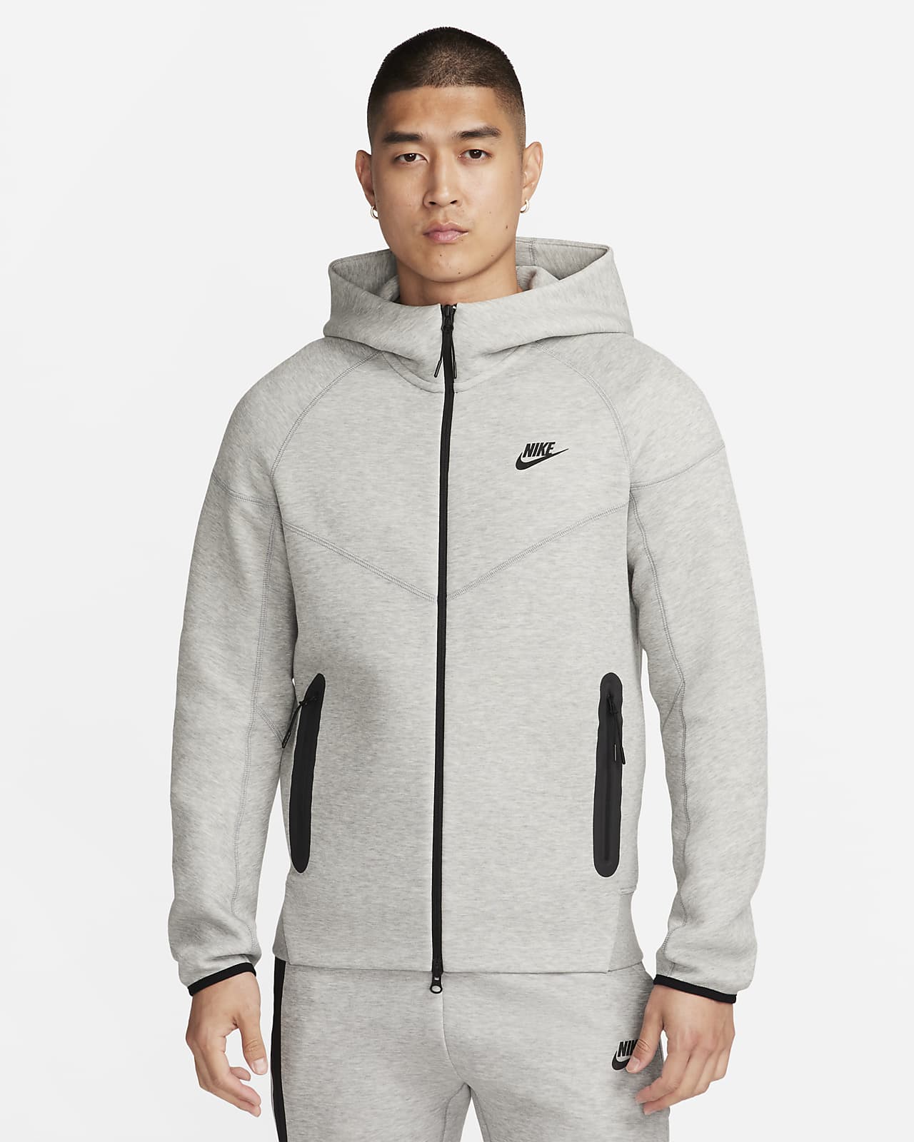 Мужская толстовка Nike Sportswear Tech Fleece Windrunner черная