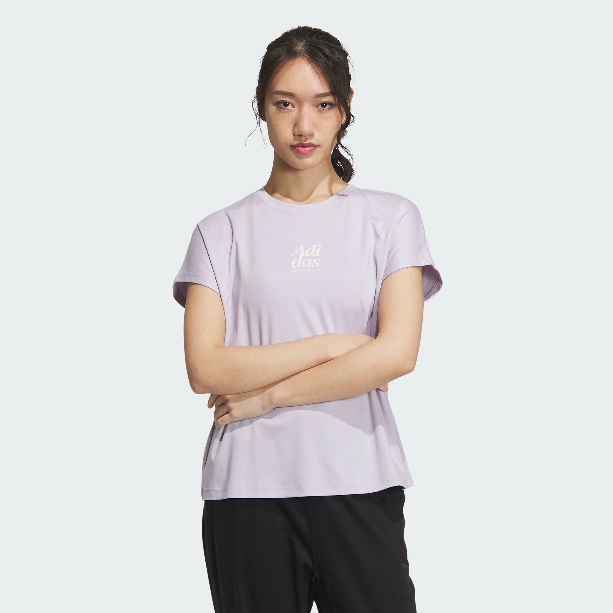 Женская рубашка adidas 5MILES LOUNGE SILKY TOUCH T-SHIRT