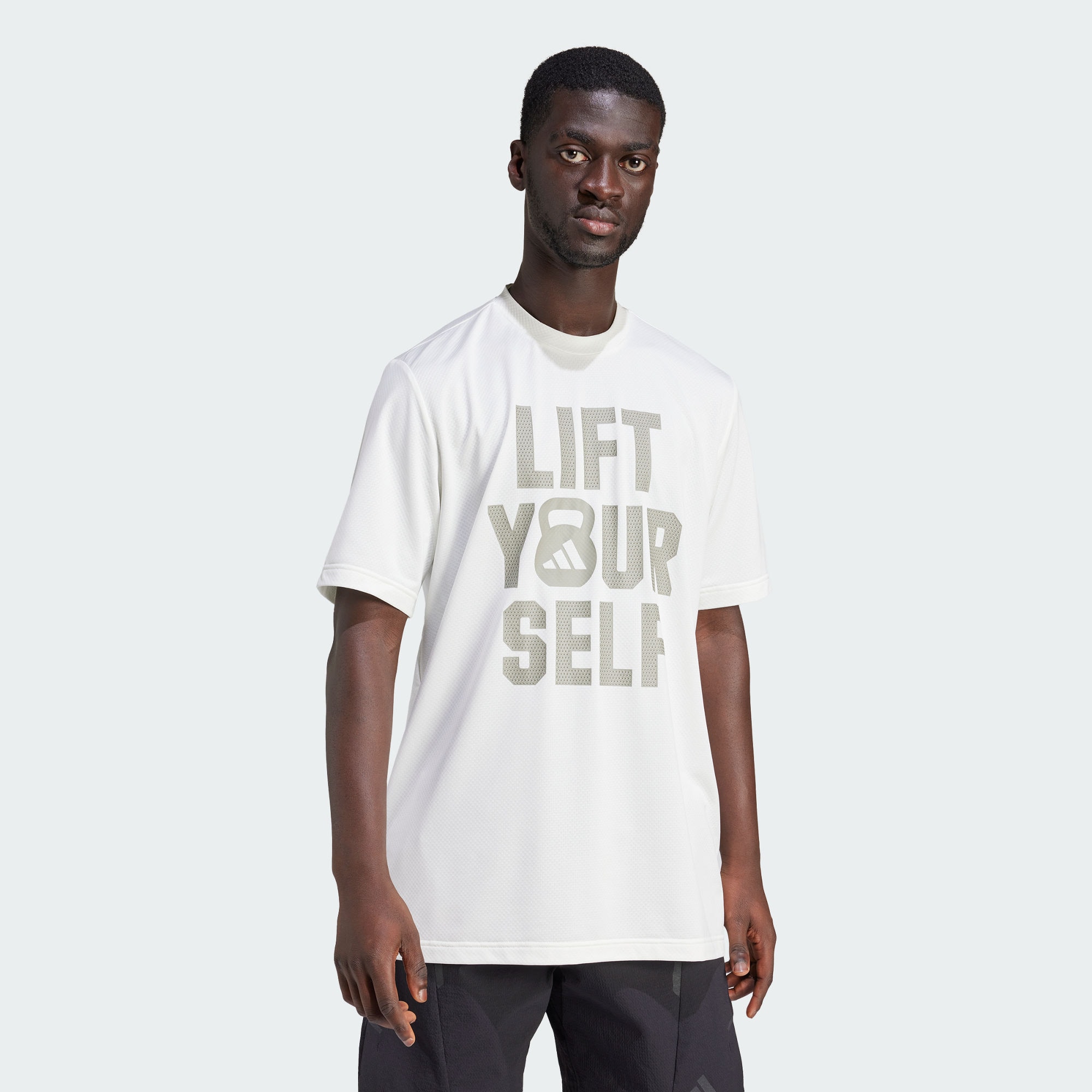 Мужская футболка adidas AEROREADY LIFT YOUR SELF T-SHIRT белая